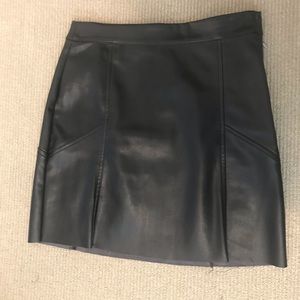 Leather mini skirt